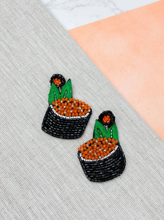 Sushi Beaded Dangle Earrings