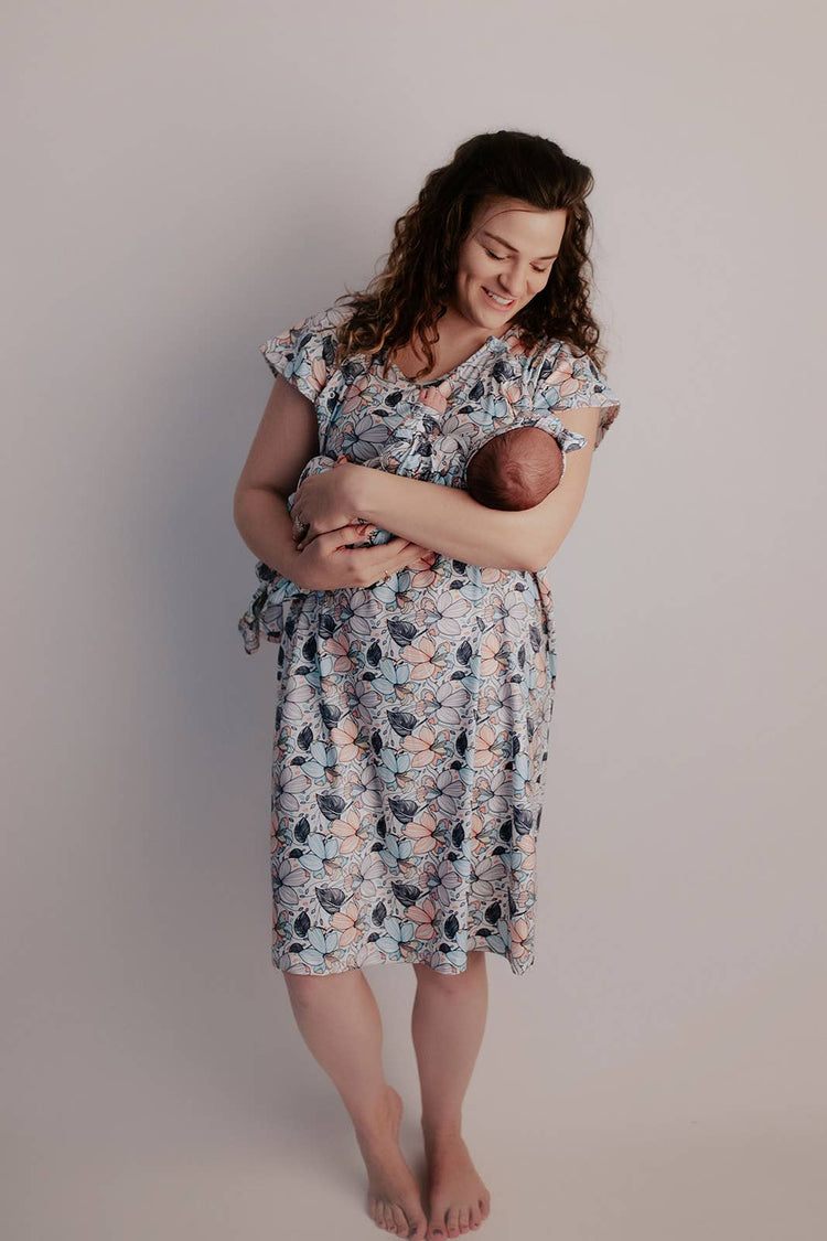 Flower Bloom Labor and Delivery/ Nursing Gown