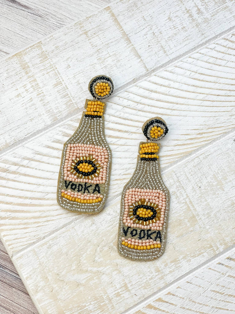 Vodka Beaded Dangle Earrings