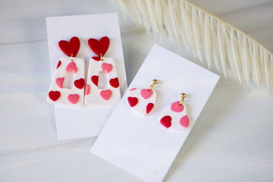 Heart Print Dangles