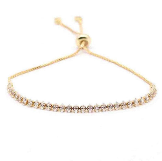 18 K Pave' Crystal CZ Bracelet