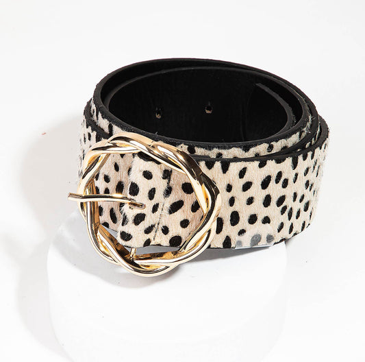 Leopard Faux Leather Belt